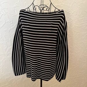 COS Striped Bateau Neck Top Medium
